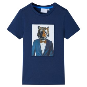 Dunkelblaues Kurzarm-Kinder-T-Shirt 116 von , Kinder-T-Shirts - Ref: Foro24-11941, Preis: 8,41 €, Rabatt: %