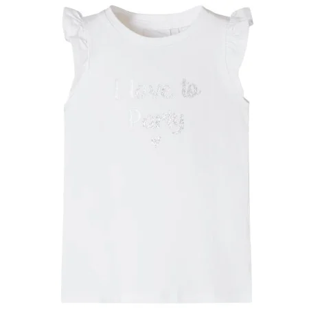 Camiseta infantil con mangas de volantes blanco 116 by , Kids T-shirts - Ref: Foro24-10496, Price: 8,19 €, Discount: %