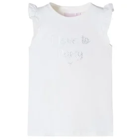 Kinder-T-Shirt mit Rüschenärmeln weiß 92 von , Kinder-T-Shirts - Ref: Foro24-10494, Preis: 8,19 €, Rabatt: %