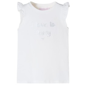 Kinder-T-Shirt mit Rüschenärmeln weiß 92 von , Kinder-T-Shirts - Ref: Foro24-10494, Preis: 8,28 €, Rabatt: %