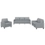 Sofa set with cushions 3 pieces light gray fabric by , Sofas - Ref: Foro24-3201428, Price: 601,60 €, Discount: %