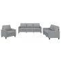 Sofa set with cushions 3 pieces light gray fabric by , Sofas - Ref: Foro24-3201428, Price: 592,21 €, Discount: %