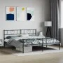 Estructura de cama cabecero y estribo metal negro 193x203 cm de , Camas y somieres - Ref: Foro24-355487, Precio: 117,31 €, De...