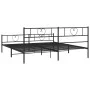 Estructura de cama cabecero y estribo metal negro 193x203 cm de , Camas y somieres - Ref: Foro24-355487, Precio: 117,31 €, De...