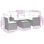 6-teiliges Gartensofa-Set und schwarze synthetische Rattankissen von , Gartensets - Ref: Foro24-3218965, Preis: 386,95 €, Rab...