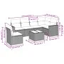 7-piece garden sofa set with gray PE rattan cushions by , Garden sets - Ref: Foro24-3219030, Price: 416,09 €, Discount: %