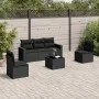 6-piece garden sofa set and black synthetic rattan cushions by , Modular outdoor sofas - Ref: Foro24-3251132, Price: 379,31 €...