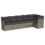 6-piece garden furniture set and gray synthetic rattan cushions by , Garden sets - Ref: Foro24-3217660, Price: 360,93 €, Disc...