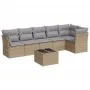 7-piece garden sofa set and beige synthetic rattan cushions by , Garden sets - Ref: Foro24-3217669, Price: 425,38 €, Discount: %