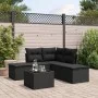 6-piece garden sofa set and black synthetic rattan cushions by , Garden sets - Ref: Foro24-3217725, Price: 325,55 €, Discount: %