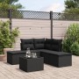 Set de sofás de jardín 6 piezas y cojines ratán sintético negro de , Conjuntos de jardín - Ref: Foro24-3217725, Precio: 319,4...