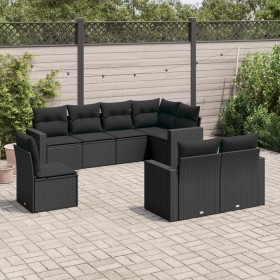 8-piece garden sofa set and black synthetic rattan cushions by , Modular outdoor sofas - Ref: Foro24-3251572, Price: 581,49 €...