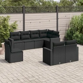 8-piece garden sofa set and black synthetic rattan cushions by , Modular outdoor sofas - Ref: Foro24-3251572, Price: 584,56 €...