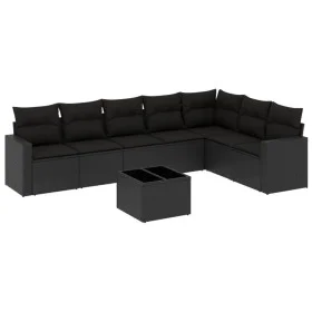 Set de sofás de jardín 8 piezas y cojines ratán sintético negro de , Conjuntos de jardín - Ref: Foro24-3219045, Precio: 510,7...