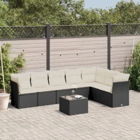 8-teiliges Gartensofa-Set und schwarze synthetische Rattankissen von , Gartensets - Ref: Foro24-3217746, Preis: 465,57 €, Rab...