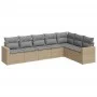 7-piece garden sofa set and beige synthetic rattan cushions by , Garden sets - Ref: Foro24-3219039, Price: 447,31 €, Discount: %