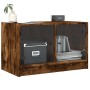 TV-Schrank mit Glastüren aus geräucherter Eiche, 68 x 37 x 42 cm von , TV-Möbel - Ref: Foro24-836361, Preis: 38,41 €, Rabatt: %