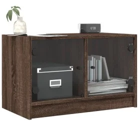 TV-Schrank mit eichenbraunen Glastüren 68x37x42 cm von , TV-Möbel - Ref: Foro24-836363, Preis: 39,01 €, Rabatt: %