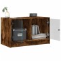 TV-Schrank mit Glastüren aus geräucherter Eiche, 68 x 37 x 42 cm von , TV-Möbel - Ref: Foro24-836361, Preis: 38,41 €, Rabatt: %