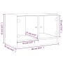 Mueble de TV con puertas de vidrio marrón roble 68x37x42 cm de , Muebles TV - Ref: Foro24-836363, Precio: 39,35 €, Descuento: %