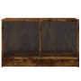 TV-Schrank mit Glastüren aus geräucherter Eiche, 68 x 37 x 42 cm von , TV-Möbel - Ref: Foro24-836361, Preis: 38,41 €, Rabatt: %