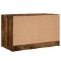 Mueble de TV con puertas de vidrio roble ahumado 68x37x42 cm de , Muebles TV - Ref: Foro24-836361, Precio: 38,37 €, Descuento: %