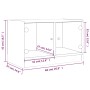 TV-Schrank mit Glastüren aus geräucherter Eiche, 68 x 37 x 42 cm von , TV-Möbel - Ref: Foro24-836361, Preis: 38,41 €, Rabatt: %