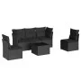 6-piece garden sofa set and black synthetic rattan cushions by , Garden sets - Ref: Foro24-3249194, Price: 360,79 €, Discount: %