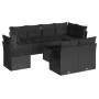 8-teiliges Gartensofa-Set und schwarze synthetische Rattankissen von , Gartensets - Ref: Foro24-3217765, Preis: 559,35 €, Rab...