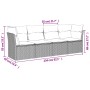4-piece garden sofa set with black synthetic rattan cushions by , Garden sets - Ref: Foro24-3249064, Price: 281,94 €, Discoun...