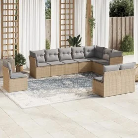 Garden sofa set with beige cushions 10 pieces synthetic rattan by , Garden sets - Ref: Foro24-3217799, Price: 586,87 €, Disco...