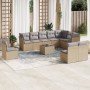 11-piece garden sofa set with beige synthetic rattan cushions by , Garden sets - Ref: Foro24-3217809, Price: 622,32 €, Discou...