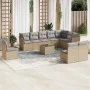 11-teiliges Gartensofa-Set mit beigen synthetischen Rattankissen von , Gartensets - Ref: Foro24-3217809, Preis: 643,37 €, Rab...
