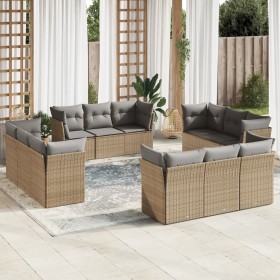 12-piece garden sofa set and brown synthetic rattan cushions by , Garden sets - Ref: Foro24-3249168, Price: 882,72 €, Discoun...