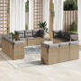 12-piece garden sofa set and brown synthetic rattan cushions by , Garden sets - Ref: Foro24-3249168, Price: 880,95 €, Discoun...