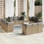 12-teiliges Gartensofa-Set und braune synthetische Rattankissen von , Gartensets - Ref: Foro24-3249168, Preis: 869,26 €, Raba...