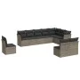 10-piece garden sofa set with gray synthetic rattan cushions by , Garden sets - Ref: Foro24-3217800, Price: 566,15 €, Discoun...