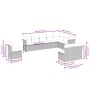 10-piece garden sofa set with gray synthetic rattan cushions by , Garden sets - Ref: Foro24-3217800, Price: 566,40 €, Discoun...