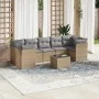 Gartensofa-Set mit beigen Kissen 8 Stück PE-Rattan von , Gartensets - Ref: Foro24-3249128, Preis: 509,07 €, Rabatt: %