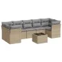 Gartensofa-Set mit beigen Kissen 8 Stück PE-Rattan von , Gartensets - Ref: Foro24-3249128, Preis: 509,07 €, Rabatt: %