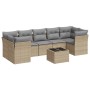 Gartensofa-Set mit beigen Kissen 8 Stück PE-Rattan von , Gartensets - Ref: Foro24-3249128, Preis: 507,50 €, Rabatt: %