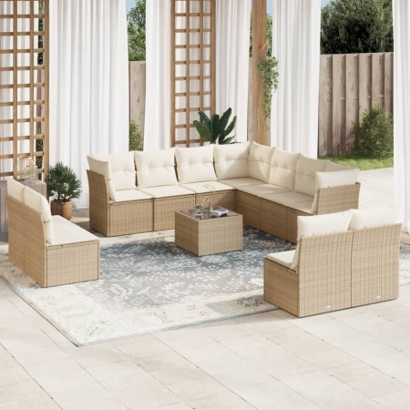12-teiliges Gartensofa-Set und braune synthetische Rattankissen von , Gartensets - Ref: Foro24-3217828, Preis: 726,16 €, Raba...