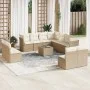 12-teiliges Gartensofa-Set und braune synthetische Rattankissen von , Gartensets - Ref: Foro24-3217828, Preis: 770,96 €, Raba...