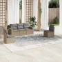 Garden sofa set with cushions 5 pieces beige synthetic rattan by , Modular outdoor sofas - Ref: Foro24-3251126, Price: 349,35...