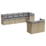 Garden sofa set with beige cushions 8 pcs PE rattan by , Garden sets - Ref: Foro24-3249748, Price: 531,14 €, Discount: %
