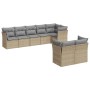 Gartensofa-Set mit beigen Kissen 8 Stück PE-Rattan von , Gartensets - Ref: Foro24-3249748, Preis: 539,16 €, Rabatt: %