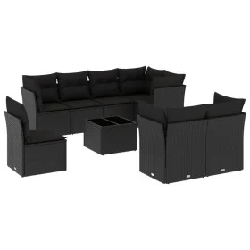 8-piece garden sofa set and black synthetic rattan cushions by , Garden sets - Ref: Foro24-3249774, Price: 583,72 €, Discount: %