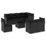 8-teiliges Gartensofa-Set und schwarze synthetische Rattankissen von , Gartensets - Ref: Foro24-3249774, Preis: 583,72 €, Rab...