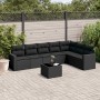 8-piece garden sofa set and black synthetic rattan cushions by , Modular outdoor sofas - Ref: Foro24-3251392, Price: 530,11 €...