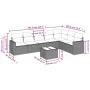 8-piece garden sofa set and black synthetic rattan cushions by , Modular outdoor sofas - Ref: Foro24-3251392, Price: 530,60 €...